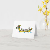 Carte Dragon Boat Racing (Fleur jaune)