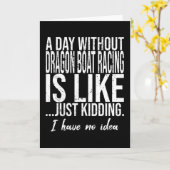 Carte Dragon Boat Racing drôle idée cadeau (Fleur jaune)