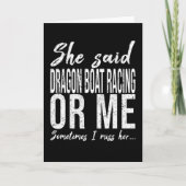 Carte Dragon Boat Racing funny gift idea (Devant)