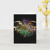 Carte Dragon bronzé (Fleur jaune)