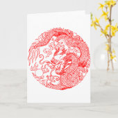 Carte Dragon chinois (Fleur jaune)