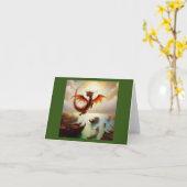 Carte Dragon chinois (10) (Fleur jaune)