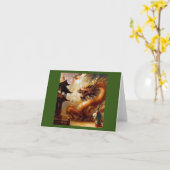 Carte Dragon chinois (27) (Fleur jaune)