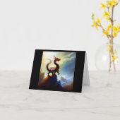 Carte Dragon chinois (3) (Fleur jaune)