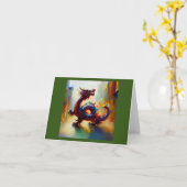 Carte Dragon chinois (34) (Fleur jaune)