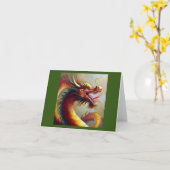 Carte Dragon chinois (35) (Fleur jaune)