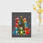 Carte Dragon Christmas Tree Squad Santa Hat Fantasy Myth (Fleur jaune)