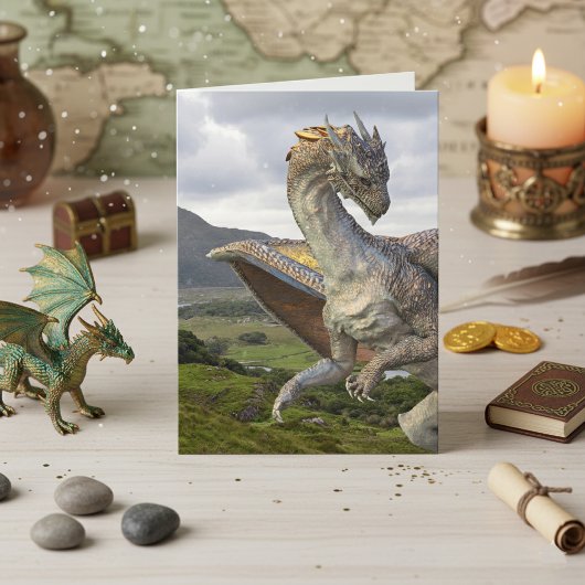 Carte Dragon de bronze de fantasy magique