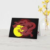 Carte Dragon de cire rouge (Fleur jaune)