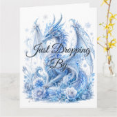 Carte Dragon de glace majestueux (Fleur jaune)