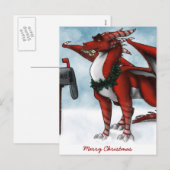 Carte Dragon de Noël (Devant / Derrière)
