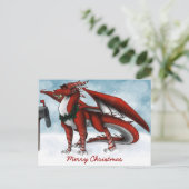 Carte Dragon de Noël (Debout devant)