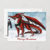 Carte Dragon de Noël (Devant / Derrière)