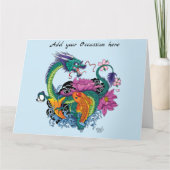 Carte Dragon d'eau chinois Poisson Koi (Devant)