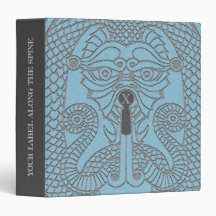 Carte Dragon face Classeur aqua/gris