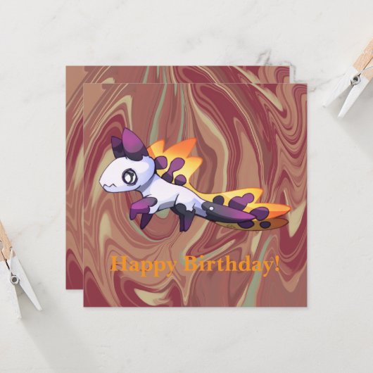 Carte Dragon fais la fête  (Devant/Arrière en situation)