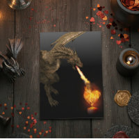 Dragon Feu Respirant Amour de Wyvern au Cœur