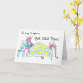 Carte Dragon Get Well Card pour Nephew (Fleur jaune)