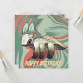 Carte Dragon, Joyeux Anniversaire (Devant/Arrière en situation)