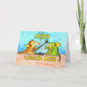 Carte Dragon Joyeux Noël par Nicole Janes (Devant)