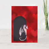 Carte Dragon mignon, Coeurs rouges Fille Saint Valentin (Devant)