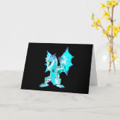 Carte Dragon mythique Oceanic Aqua Flame Creature Bold (Fleur jaune)