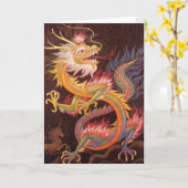 Carte Dragon Oriental (Fleur jaune)