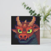 Carte Dragon pixel art (Debout devant)