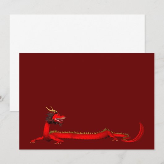 Carte Dragon rouge (Devant / Derrière)