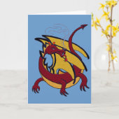 Carte Dragon rouge (Fleur jaune)