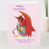 Carte Dragon rouge aux oeufs de Pâques (Devant)