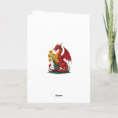 Carte Dragon Rouge Cueillant des Jonquilles (Dos)
