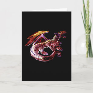 Carte Dragon Rouge Rubis Fantastique