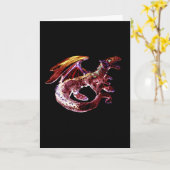 Carte Dragon Rouge Rubis Fantastique (Fleur jaune)