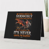 Carte Dragon Sérieusement Dragon Cadeaux D'Anniversaire (Dos)