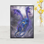 Carte Dragon tempête bleue (Fleur jaune)