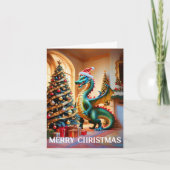 Carte Dragon Vert la veille de Noël (Devant)