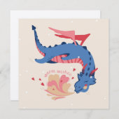 Carte Dragon, voeux chaleureux. (Devant / Derrière)