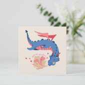 Carte Dragon, voeux chaleureux. (Debout devant)