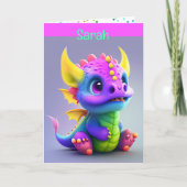 Carte Dragon Young Child Birthday ajouter nom et signatu (Devant)