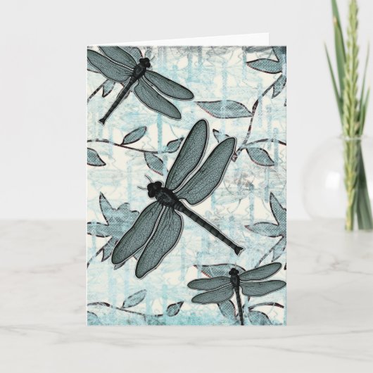 Carte Dragonflies, Damselflies & Fleurs |Cartes de voeux (Devant)