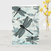 Carte Dragonflies, Damselflies & Fleurs |Cartes de voeux (Fleur jaune)