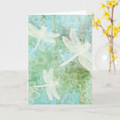 Carte Dragonflies Mouches Et Fleurs (Fleur jaune)