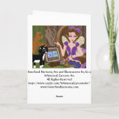 Carte Dragonflies Whimsical Cartoon Art (Dos)