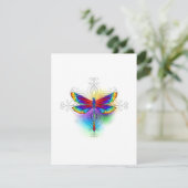 Carte Dragonfly en arc-en-ciel (Debout devant)