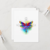 Carte Dragonfly en arc-en-ciel (Devant/Arrière en situation)