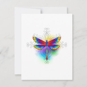 Carte Dragonfly en arc-en-ciel