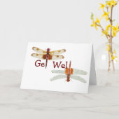 Carte Dragonfly Get Well (Fleur jaune)