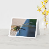 Carte Dragonfly on Ledge (Fleur jaune)