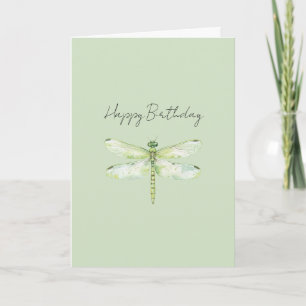 Carte Dragonfly Vert Citron Anniversaire